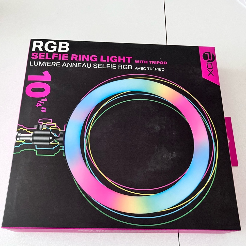 RBG Selfie Ring Light 10.25” with Tripod NWT